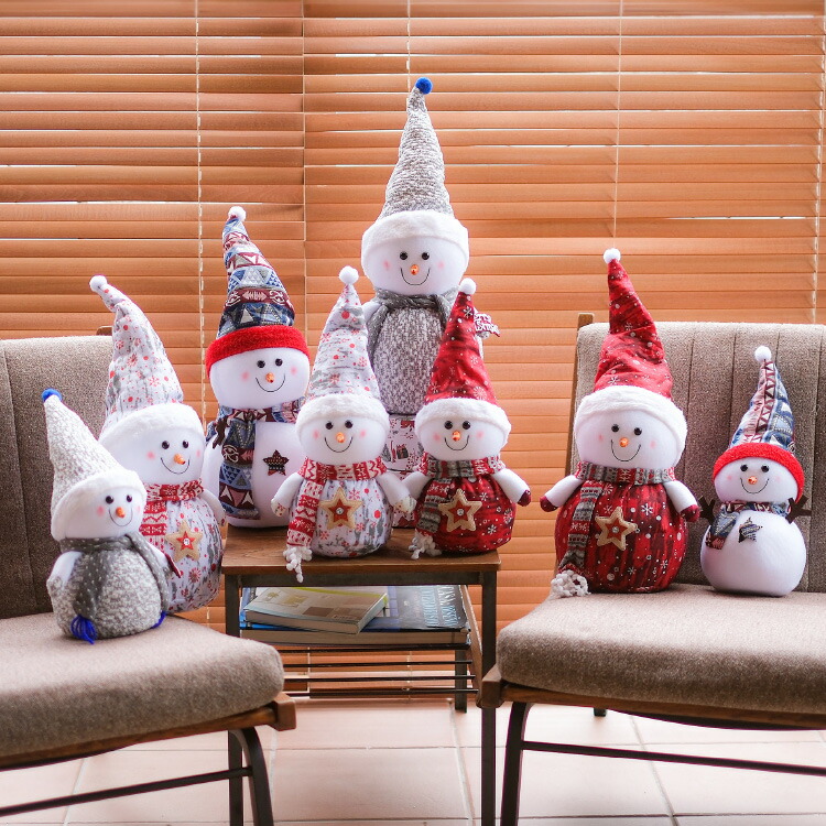 楽天市場】雪だるま 置物 クリスマス 玄関 オブジェクリスマス 置物