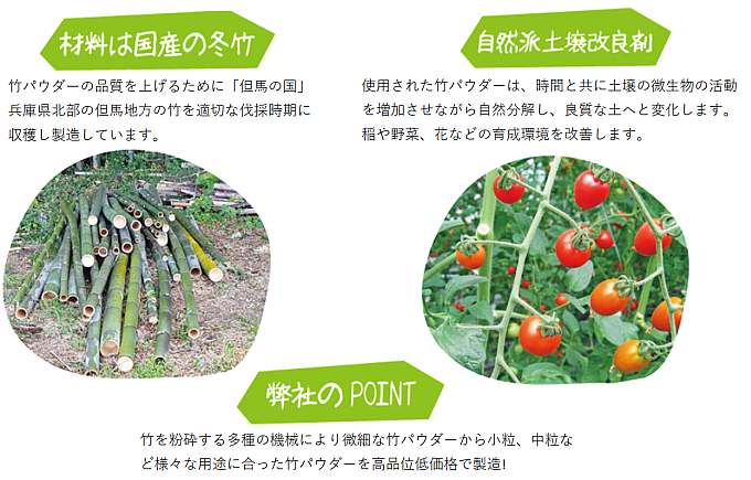 楽天市場】【 国産 】竹パウダー 竹粉 20kg (20～40平米分) ( 有機肥料