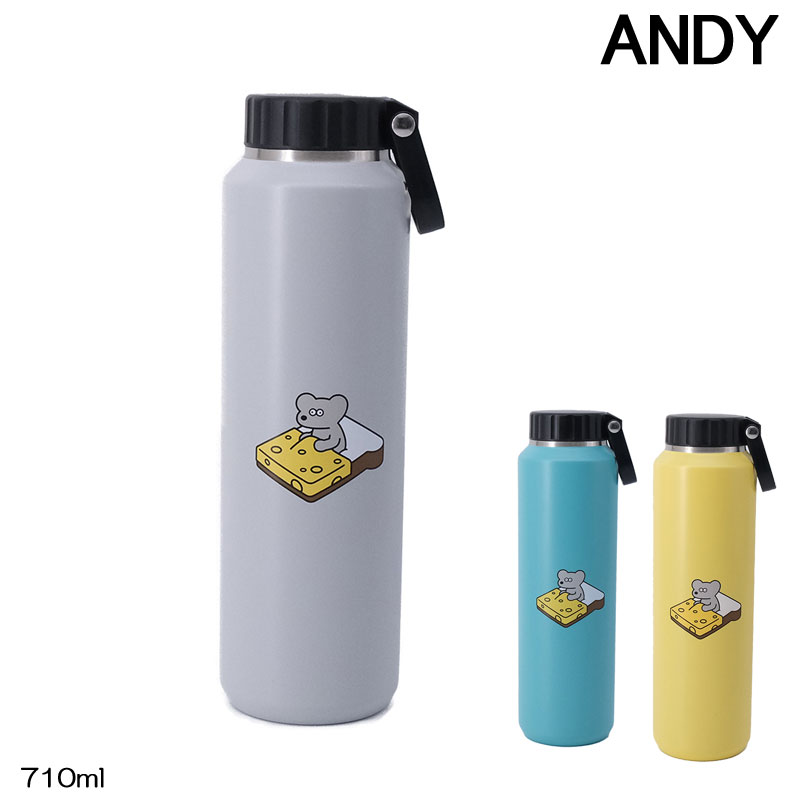 楽天市場】ねずみのANDY アンディ ステンレスボトル ハンドル付 L 水筒