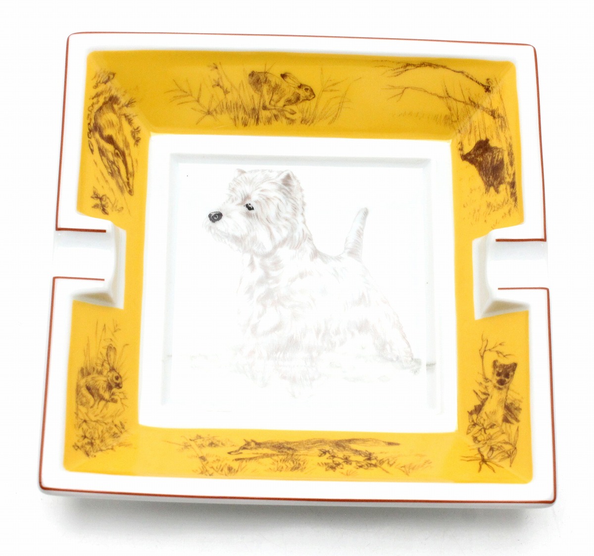 楽天市場】【未使用品】HERMES エルメス アッシュトレイ 灰皿 犬柄