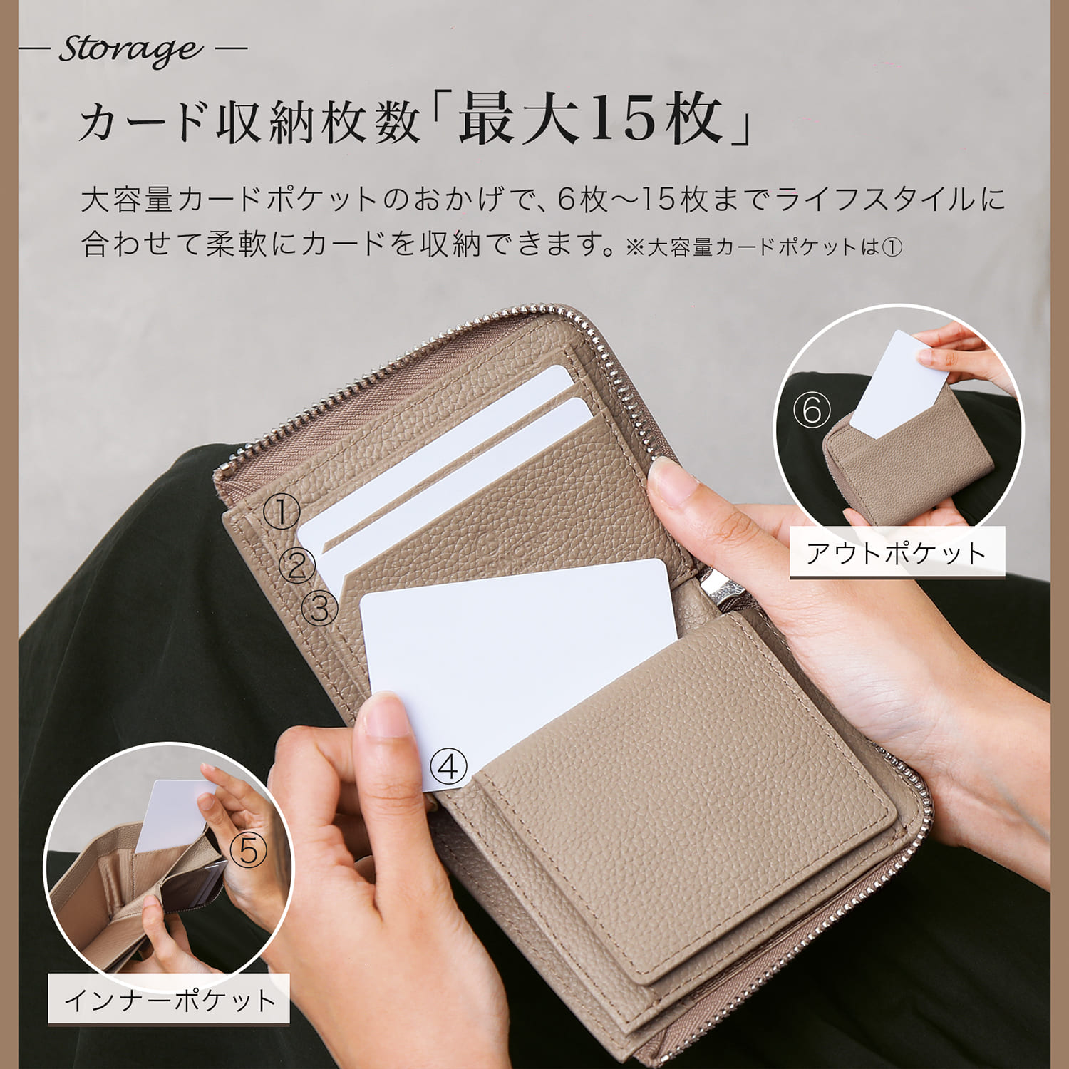 楽天市場】【 カード15枚 / スキミング防止 】 二つ折り財布