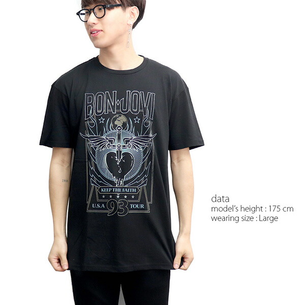 楽天市場】ボン ジョヴィ【BON JOVI】SS TEE BLACK ブラック ロゴ 半袖