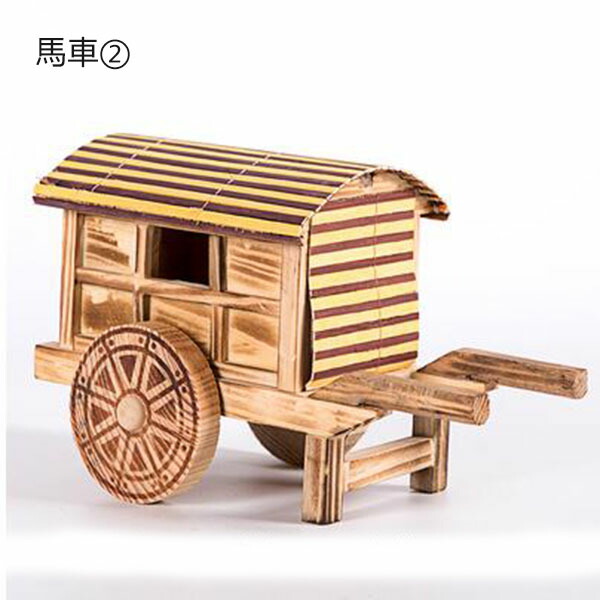 楽天市場】【送料無料】オルゴール 木製 竹製 ミニチュア 馬車 水車
