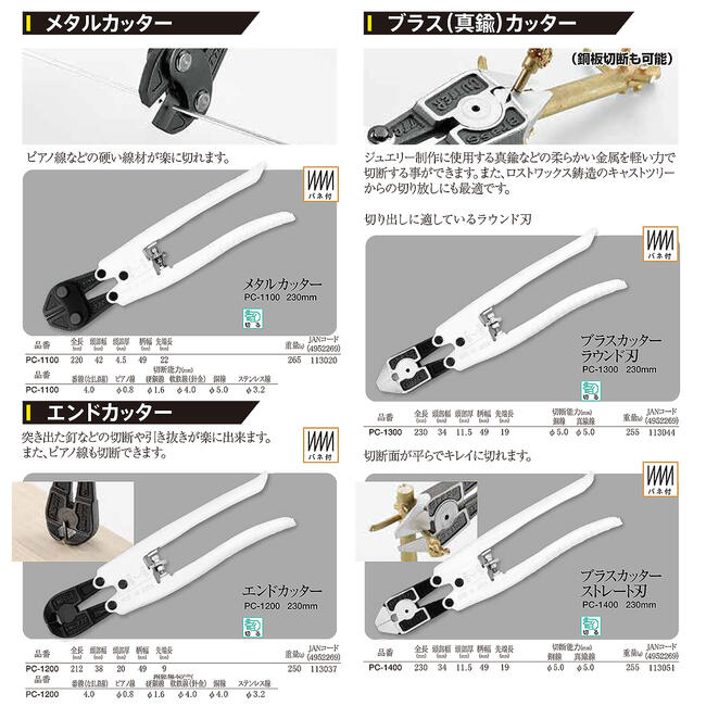 楽天市場】TTC ラウンド刃 パワーブラスカッター 線材切り出し 226mm