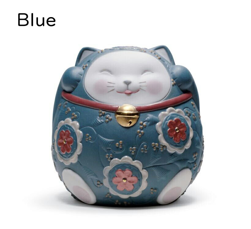 楽天市場】招き猫 【正規品】リヤドロ LLADRO pink 招福 blue white