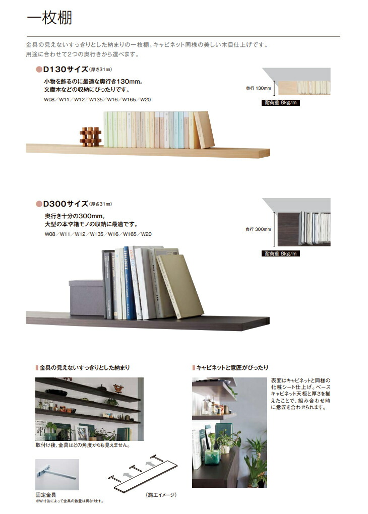 楽天市場】LIXIL 収納 ウォールシェルフ ヴィータス 一枚棚 幅800mm