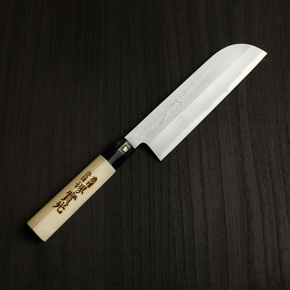 楽天市場】日本鋼（特製） 鎌薄刃 180mm 實光包丁(堺包丁) 堺 名入れ