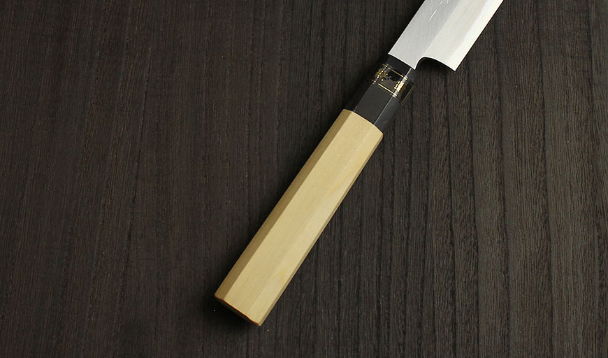 楽天市場】青二（紋鍛） 刺身先丸 270mm 實光包丁(堺包丁) 贈り物