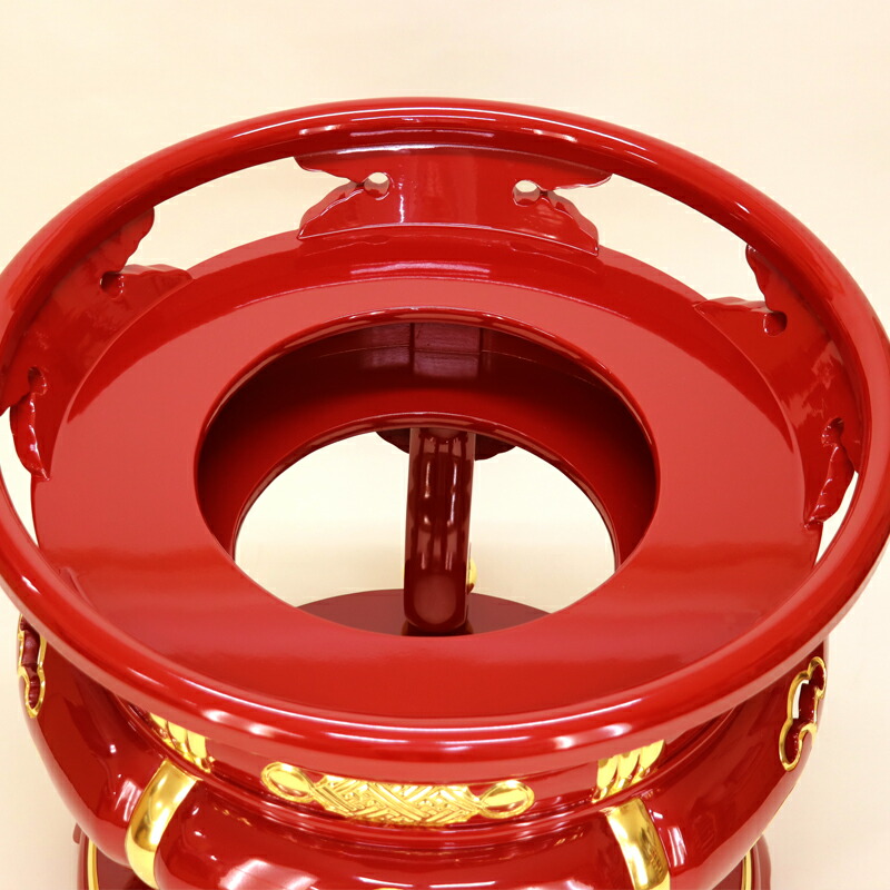 楽天市場】【寺院用仏具】丸金台 1尺8寸（54cm) 【サヤ付・朱塗面金箔
