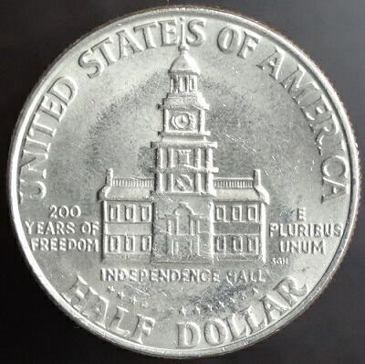 楽天市場】アメリカ ケネディ 50セント白銅貨 1776-1976年（D） : 紅林