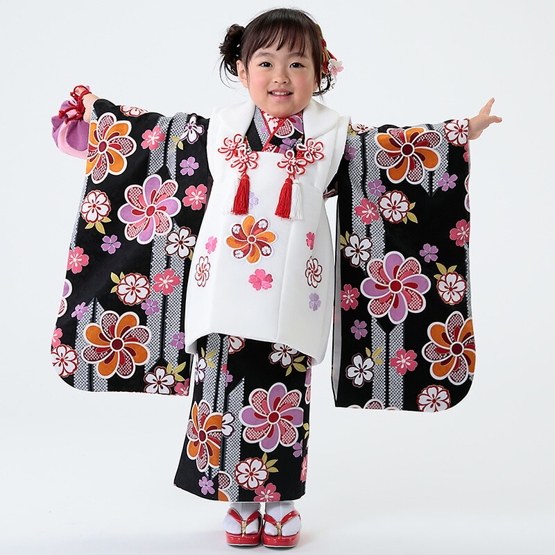 楽天市場】【レンタル】七五三 着物 3歳 被布セット 女の子 11点フル