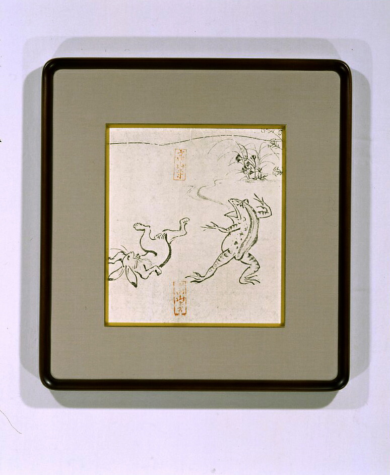 楽天市場】鳥獣戯画グッズ 色紙 複製 国宝 相撲 模写 レプリカ 絵画