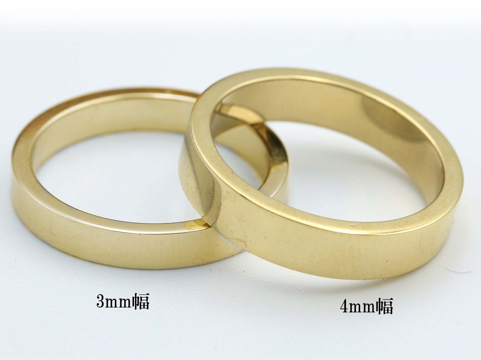 楽天市場】K24平打ち 結婚指輪 マリッジリング 純金平打ち ペアリング