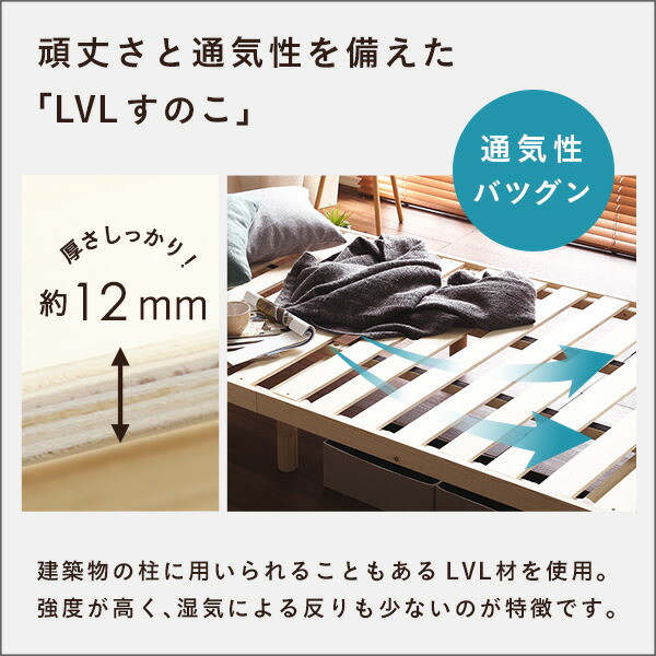 楽天市場】北欧パイン材 すのこベッド ダブル 頑丈 耐荷重200kg ベッド