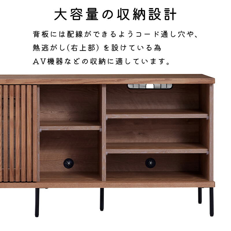 楽天市場】【開梱設置付き】サイドボード キャビネット 北欧 オーク