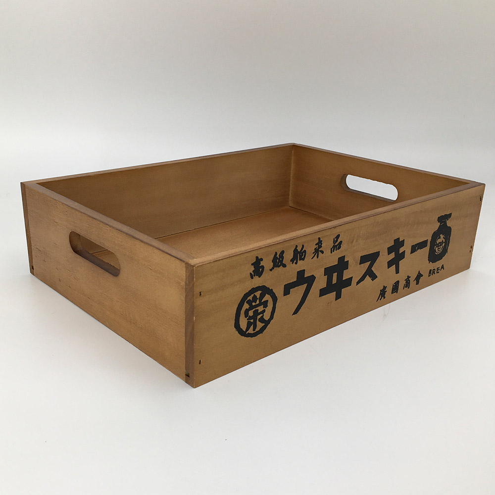 楽天市場】【レトロ 持ち手つき木箱 中サイズ AN-BOX-RT-L】木製 木箱