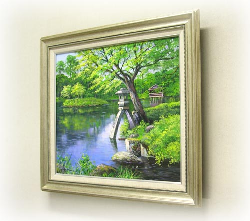 楽天市場】絵画 油絵 兼六園 （小池三郎） 送料無料 【肉筆】【油絵