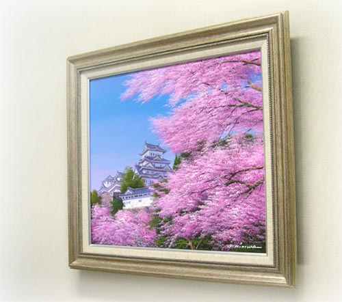 楽天市場】絵画 油絵 姫路城の桜 （木村由記夫） 送料無料 【肉筆