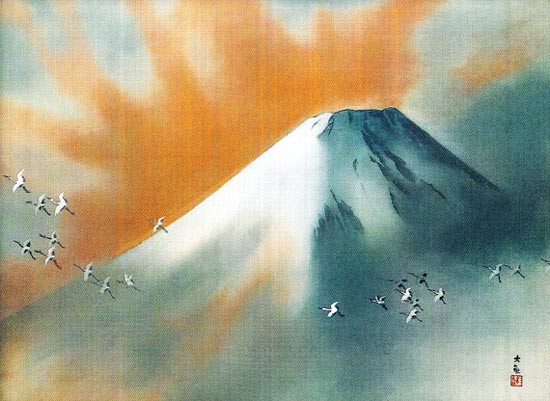 楽天市場】横山大観 絵画 霊峰飛鶴 送料無料 【複製】【美術印刷