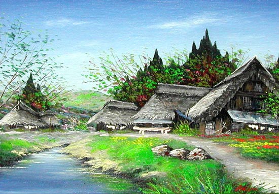 楽天市場】絵画 小川のせせらぎ 信州 (広瀬明) 送料無料 【肉筆