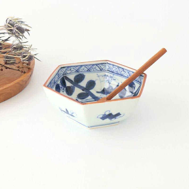 楽天市場】六角小鉢 童児絵 古染花鳥 磁器 波佐見焼 中鉢｜食洗機 対応