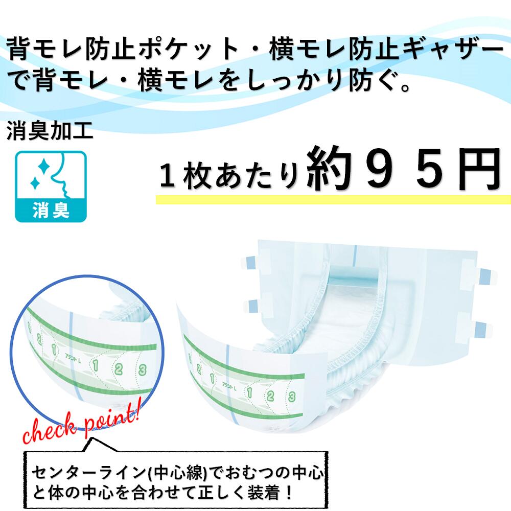 楽天市場】テープ止め アテント 背モレ・横モレも防ぐテープ式 Lサイズ
