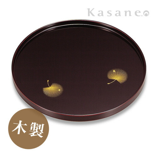 楽天市場】丸盆 溜 飛花沈金 31.5cm 送料無料 日本製 お盆 盆 丸 漆 お