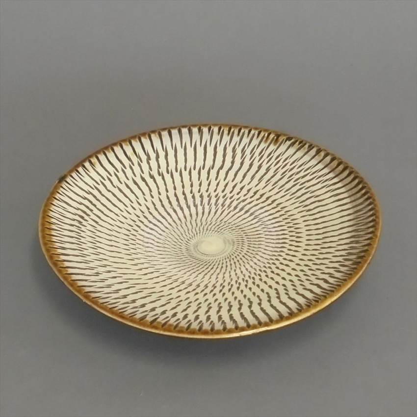 楽天市場】【待望入荷！】 小鹿田焼き 飛びかんな 8寸 皿 径24cm×5cm