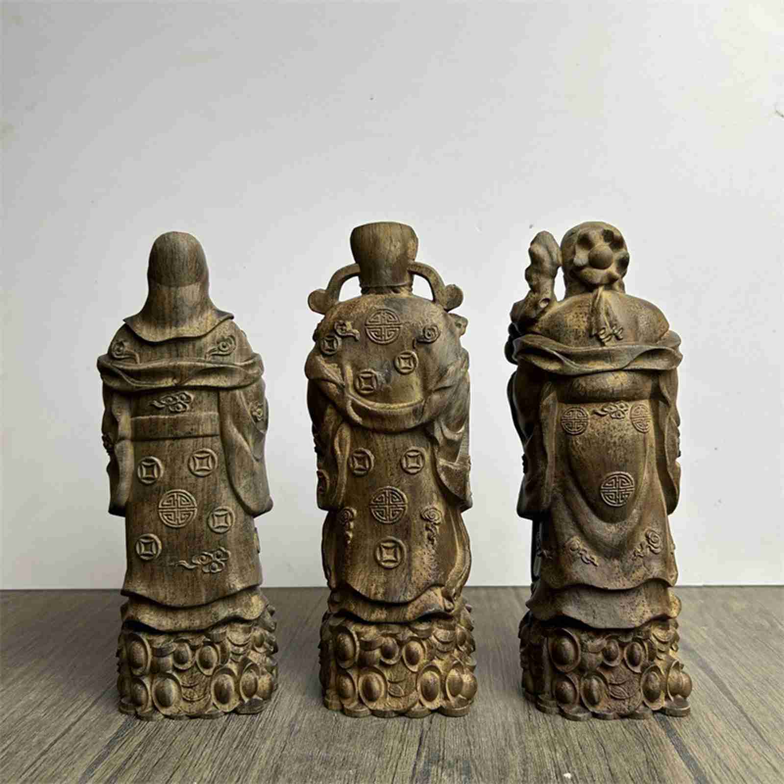 楽天市場】木彫りの仏像 福禄寿 仏像・開運縁起物・幸運置物 七福神の