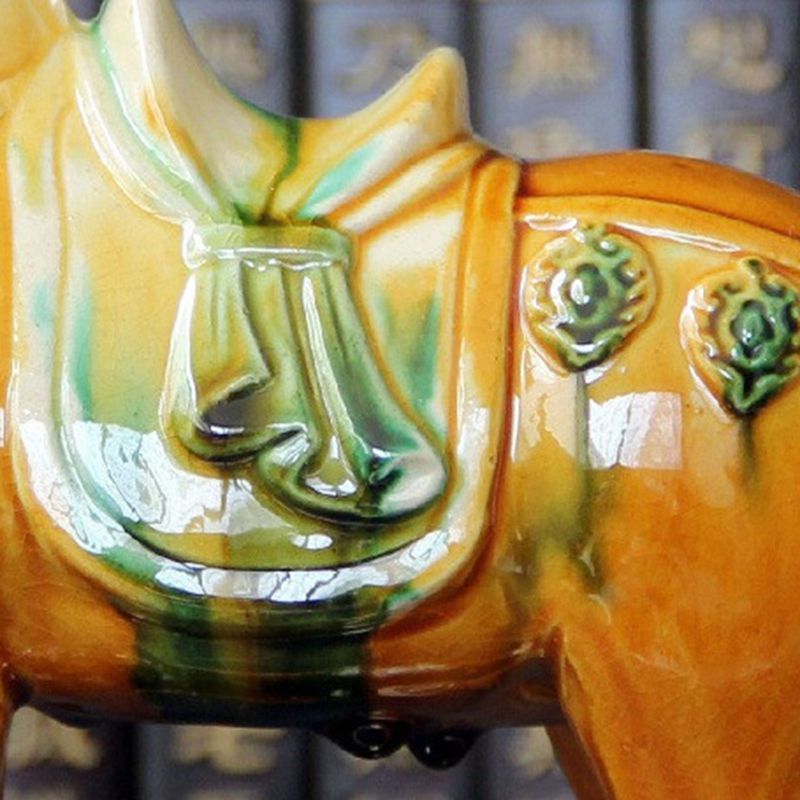 楽天市場】置物 オブジェ セラミック 馬の装飾品 デスクトップの工芸品