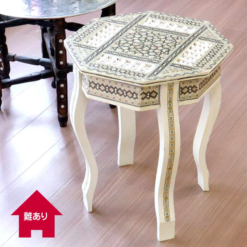 楽天市場】螺鈿家具 Mother of Pearl エジプト螺鈿の工芸家具 サイド