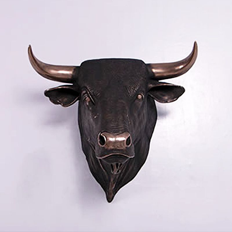 楽天市場】実物大 動物 オブジェ 黒毛牛の頭部・ブロンズ インテリア