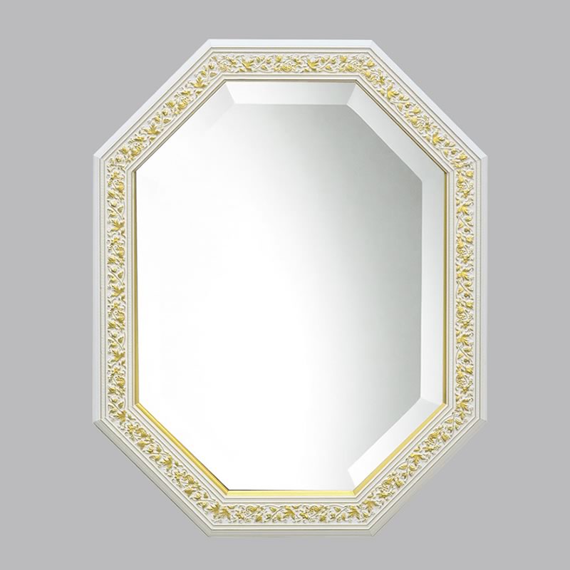 楽天市場】鏡 壁掛け イタリア製 八角ミラー Mirror ホワイト