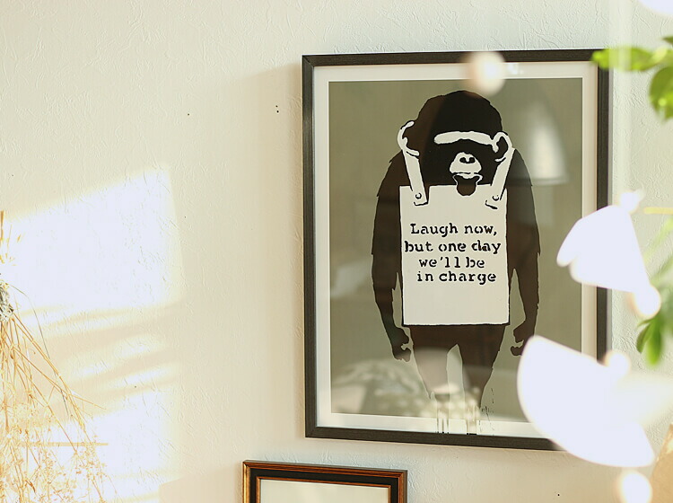 楽天市場】アートポスター Banksy (バンクシー) Laugh Now インテリア
