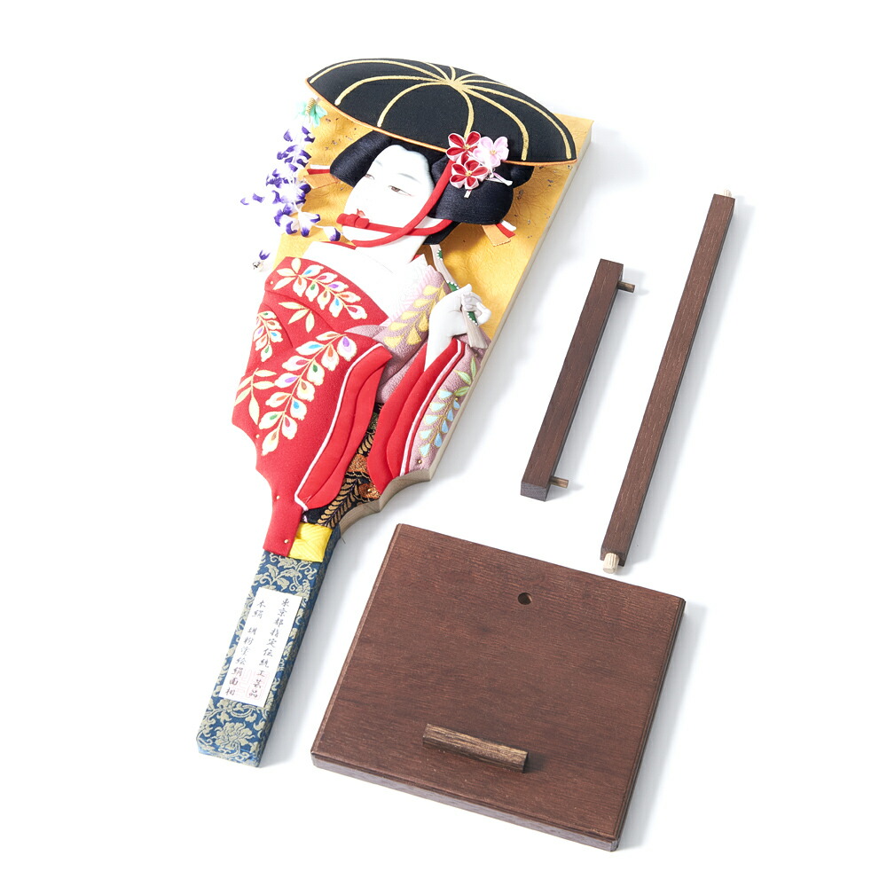 楽天市場】尺六寸 江戸押絵羽子板(正絹、上絵、絵絹面相) 飾り台付 2種