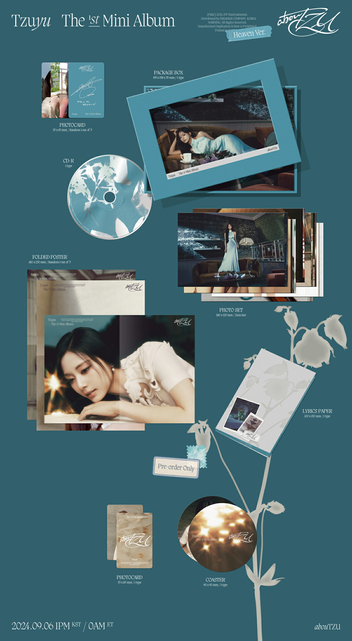 楽天市場】TZUYU - abouTZU (Heaven ver.) / THE 1st MINI ALBUM ソロ