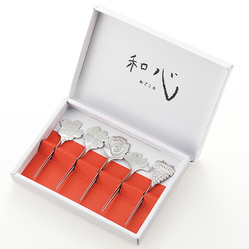 楽天市場】和心ようじ 5本組(PS-1007)(桜・四つ葉・薔薇・銀杏・葡萄