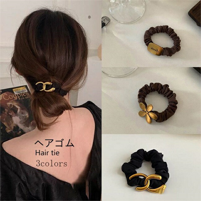 楽天市場】ヘアゴム レディース 大人 シュシュ ポニーフック 輪ゴム