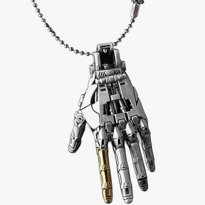 楽天市場】可動式指の関節ロボット 未来的な機械的手銅ネックレス