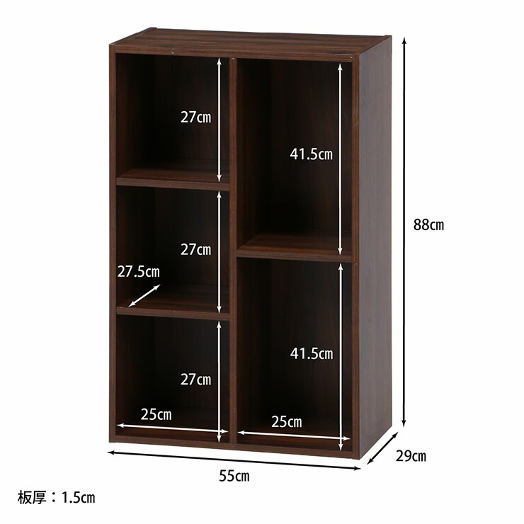 楽天市場】収納家具 フリーボックス カラーボックス ラック ロータイプ