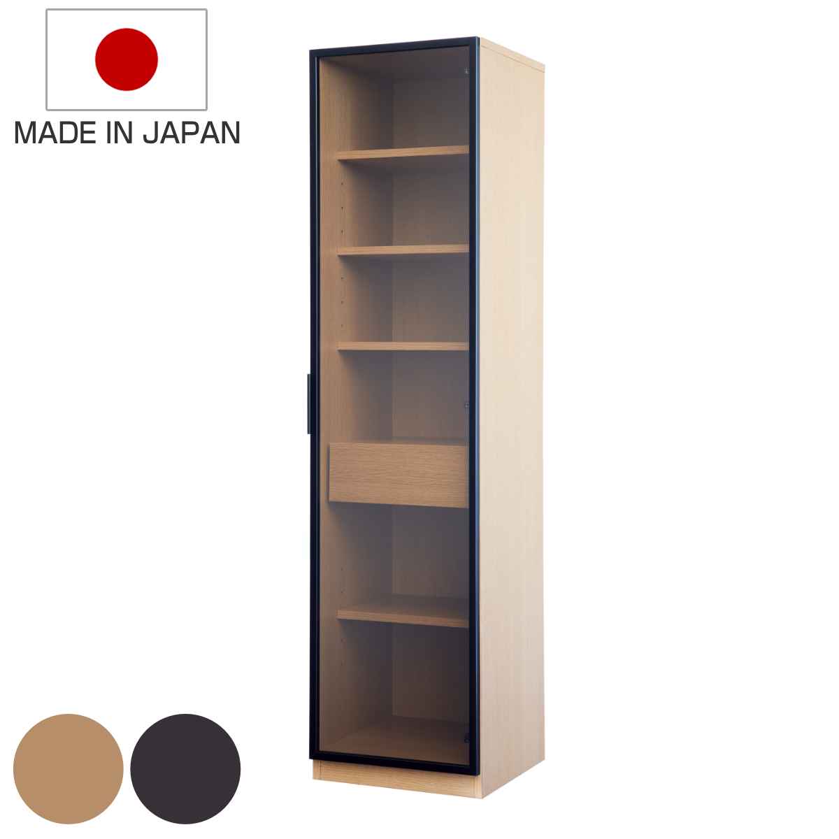 楽天市場】ガラスキャビネット ハイタイプ リビング収納 LOCKO 日本製