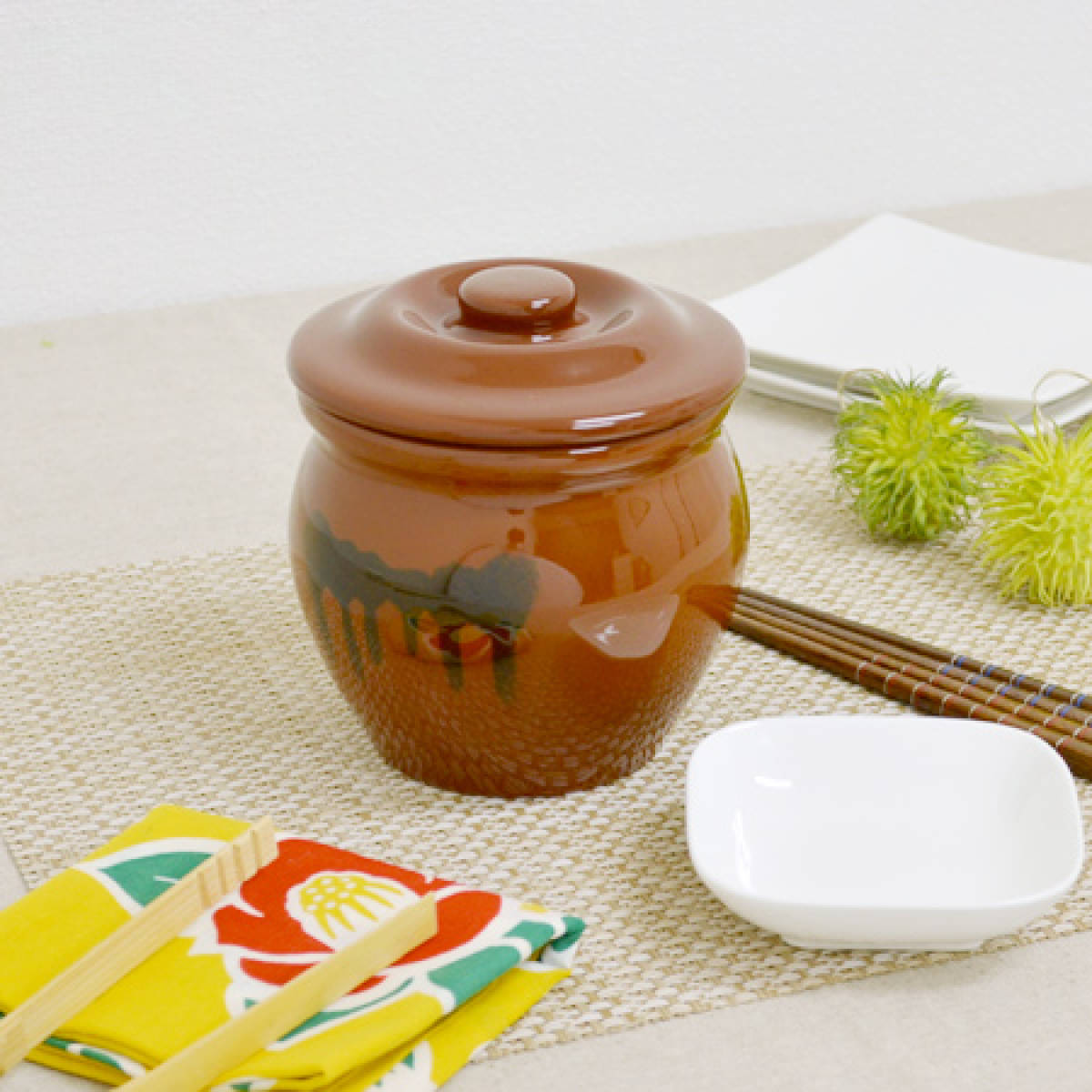 楽天市場】漬物容器 540ml～9L 丸かめ ミニ壺 1号～5号 蓋付き 陶器