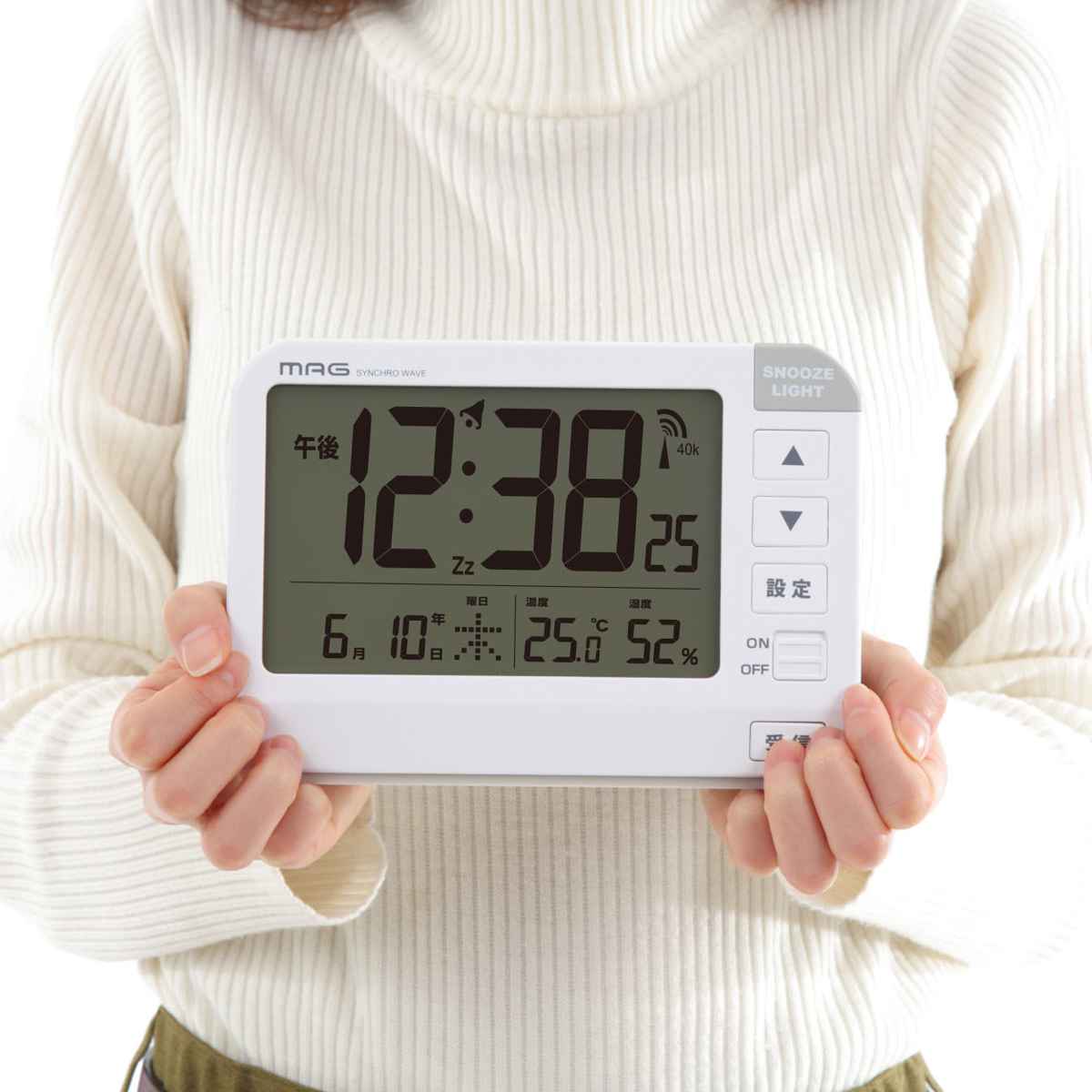 楽天市場】時計 MAG 電波 目覚まし ホーネット デジタル （ 電波時計
