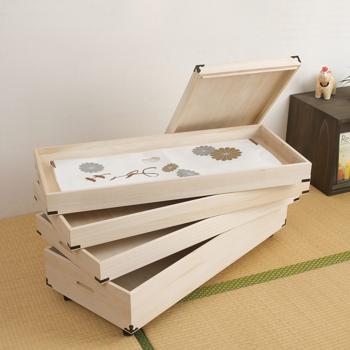楽天市場】桐 衣装ケース 4段 日本製 隅金具 キャスター付 幅95cm