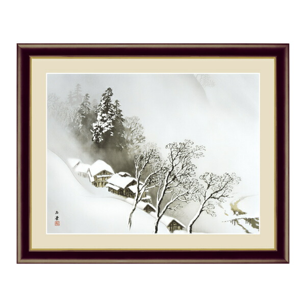 楽天市場】絵画 『吹雪』 42×52cm 川合玉堂 1926年 額入り 巧芸画