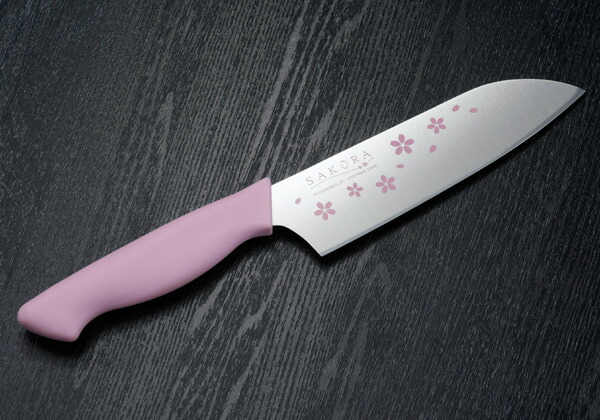 楽天市場】三徳包丁 SAKURACLUB 桜 14.5cm 食洗機対応 （ 包丁 三徳