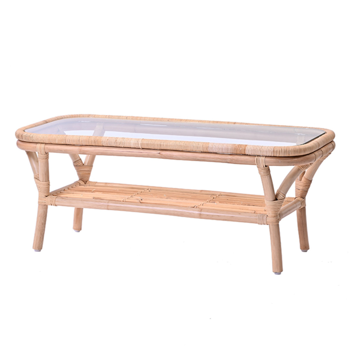 楽天市場】センターテーブル ラタン 幅100cm ガラス天板 完成品 Breeze