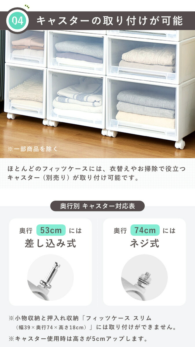 楽天市場】収納ケース Fits フィッツ フィッツケース スリムL 引き出し
