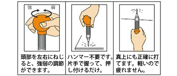 楽天市場】オートポンチ M 77259 工場用 工具 ケガキ ドリル シンワ