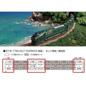 楽天市場】tomix nゲージ 限定 87系 twilight express 瑞風 セット 10